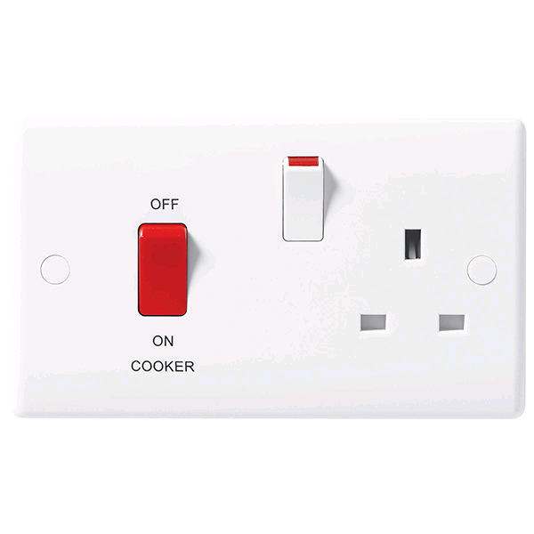 BG 45a DP Cooker Control Unit with 13a Socket 