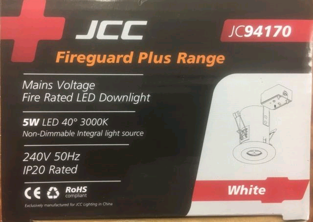 JCC Fireguard IP20 LED 5W Downlight White