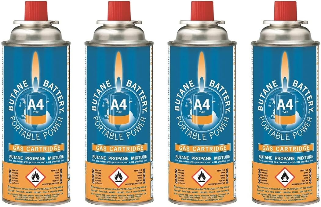 Bright Spark Butane Gas Canister 220G (Sold in 4 pack) 