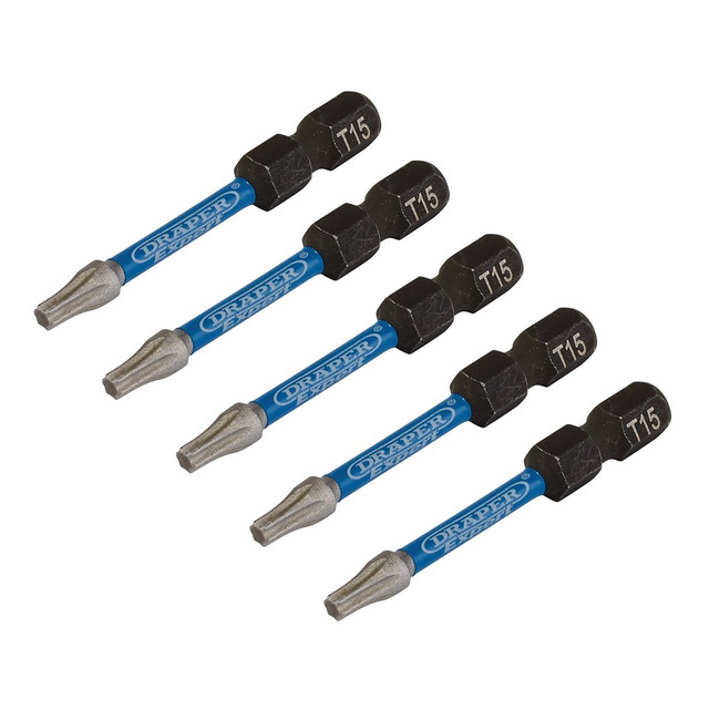 Draper T15 x 50mm Impact Screwdriver Bit Set 5pk