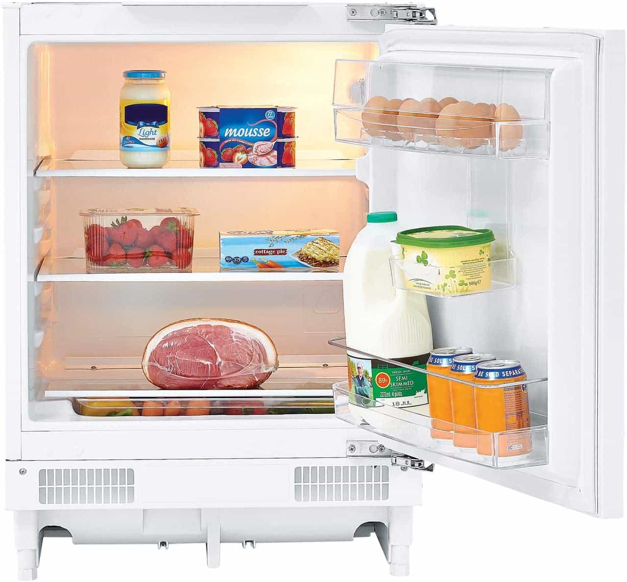 Fridgemaster MBUL60133M 133L Built In  Integrated Larder Fridge - White Finish 