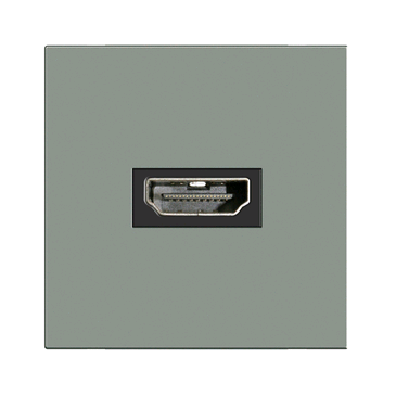 BG HDMI Outlet Top Facing Rear Connection Grey 