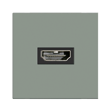 BG HDMI Outlet Top Facing Rear Connection Grey