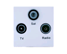 BG Euro Module 1 x Sat FM TV 2 Unit Grey 