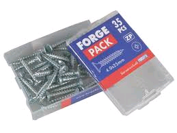 Forgefix M/P Screw 4 x 25mm (Pack) Zinc Plated 