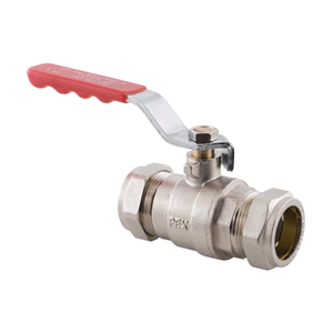 Full Bore Lever Ball Valve 15mm RED
