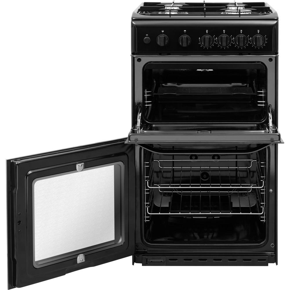 Hotpoint HD5G00KCB/UK Twin Cavity & Hob Gas Cooker 50cm (LPG Convertible Kit Included)  - Black