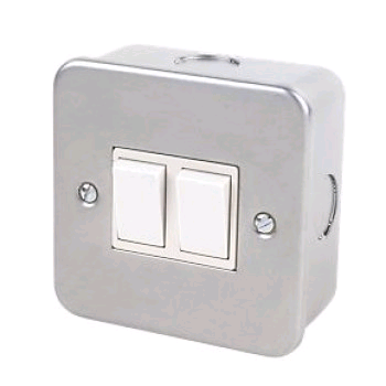 Niglon Metal Clad 2gang 2way Switch