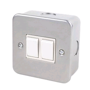 Niglon Metal Clad 2gang 2way Switch 