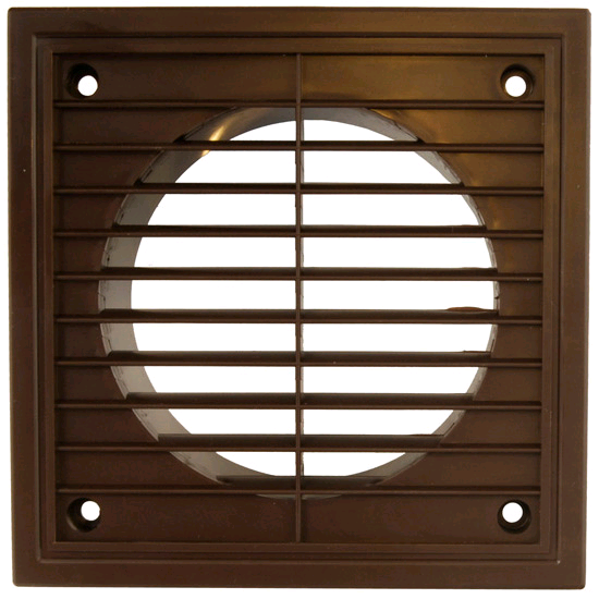 Manrose Fixed Grill 4" 100mm Brown 1152B
