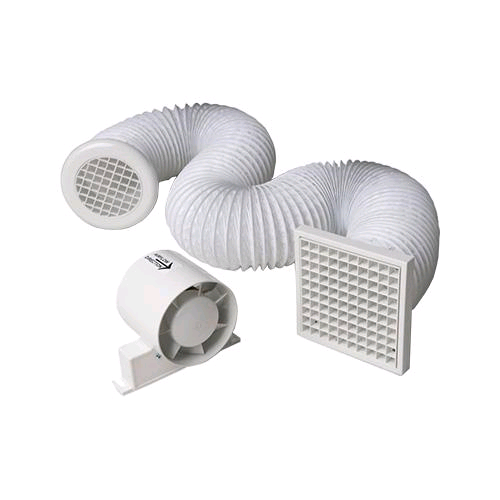 Manrose 4" 100mm Shower Fan with Timer Kit 