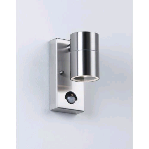 Endon Canon PIR Wall Light 35W Polished Stainless Steel