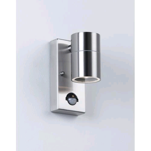 Saxby Canon PIR Wall Light 35W Polished Stainless Steel
