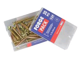 Forgefix M/P Screw 4 x 30mm (Pack) Zinc Yellow Passivated 