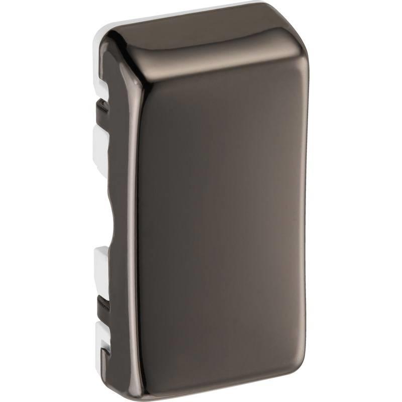 BG Grid Rocker Switch BLANK Black Nickel