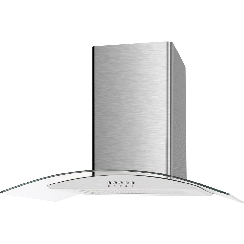 Culina UBSCG60SS 60cm Curved Glass Chimney Hood (Stainless Steel)