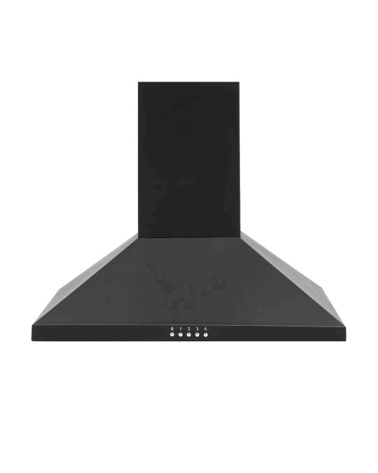 Montpellier 60cm Chimney Cooker Hood 3 Speeds in Black