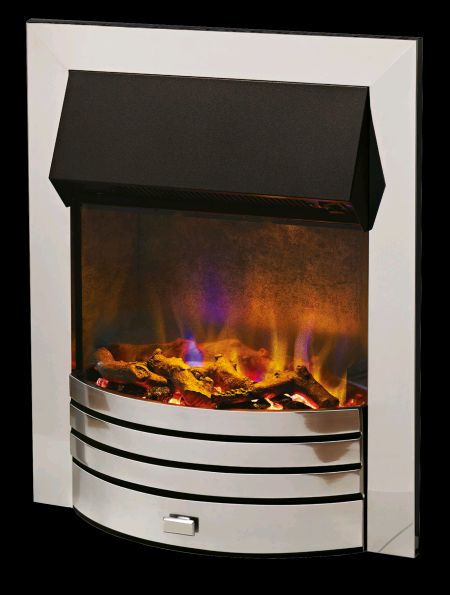 Dimplex Torridon Chrome Optiflame 3D Effect Inset Fire Multi Coloured 2Kw c/w 2 Heat Settings & Remote Control
