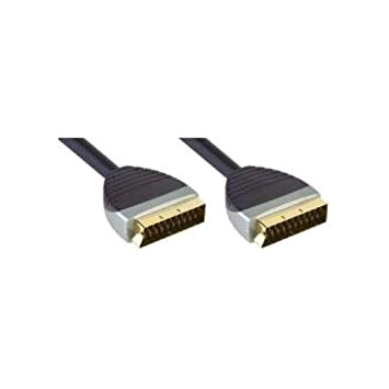 Bandridge Premium Scart Lead Gold 1mtr HIGH QUALITY