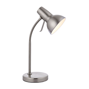 Endon Amalfi Task Table Lamp Satin Nickel 