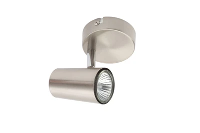 Forum Harvey 1lt GU10 Spotlight Ceiling/Wall Satin Nicklel