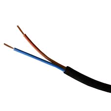 Black Flex 0.75mm 2Core Flat (per mtr)