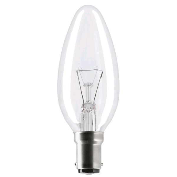 Lamp Candle 25w SBC Clear 35mm