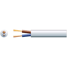 White Flex 1.5mm 2Core Round White (per mtr)