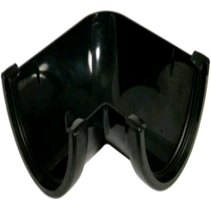 Floplast Hi-Cap 90deg Angle Black Guttering RAH1