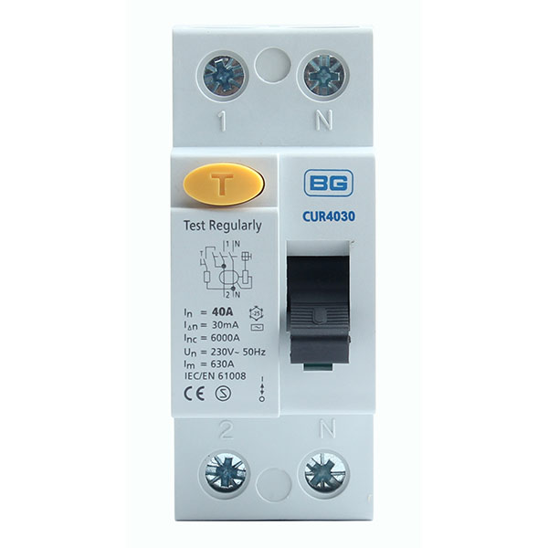 BG 40A 30mA Type A RCD DP