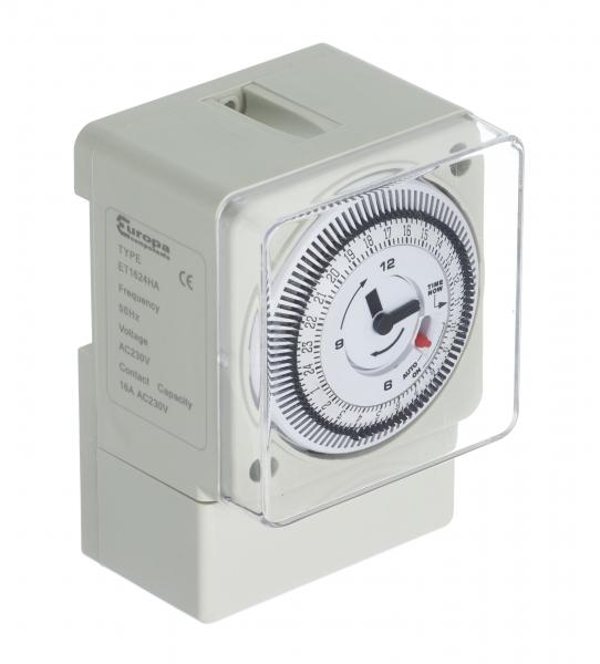 Europa 16A (AC-1) 230V AC 24Hr Time Clock Analogue 