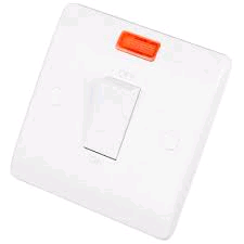 Click 45A DP Switch c/w Neon White Switch