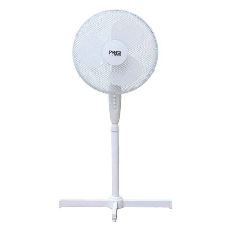 Presto By Tower 16" Pedestal Fan In White