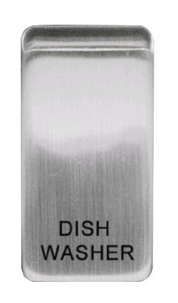 BG Grid Rocker Switch DISHWASHER Brushed Steel 