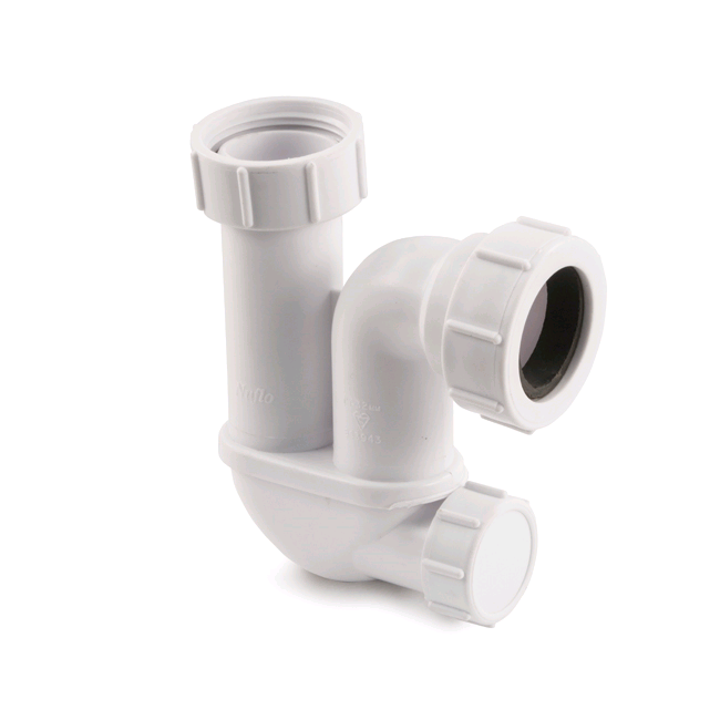 Polypipe Tubular Trap With Cleaning Eye 32mm (38mm Seal)
