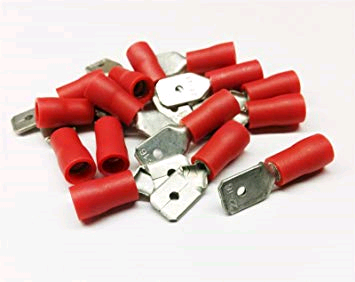 Niglon Red Push on Male Crimp (Pack 100)