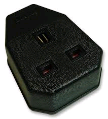 Niglon Trailing Socket 1gang Black Rubber 