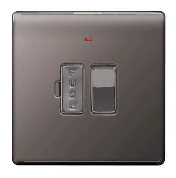 BG Black Nickel 13a Switched Fused Connection Unit