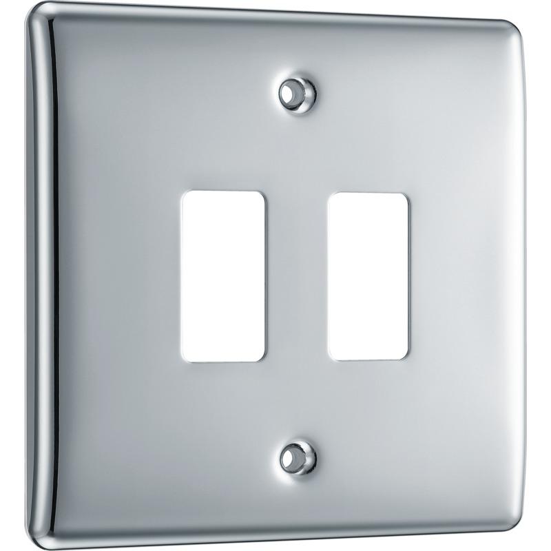 BG 2g Grid Face Plate Polished Chrome (New Type)