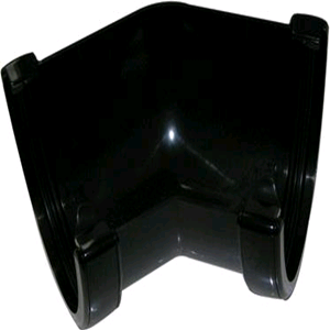 Floplast Hi-Cap 115mm 135deg Angle Guttering Black RAH2 