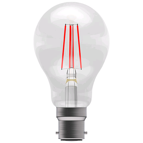 Bell 4W BC LED Coloured Filament GLS Red 