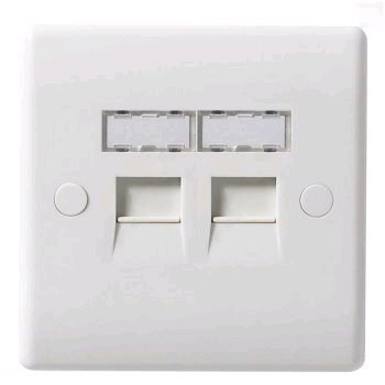 BG 2gang RJ45 Telephone Socket