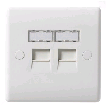 BG 2gang RJ45 Telephone Socket (IDC)