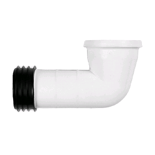 Polypipe Kwickfit Pan Connector Short 90 Deg 4
