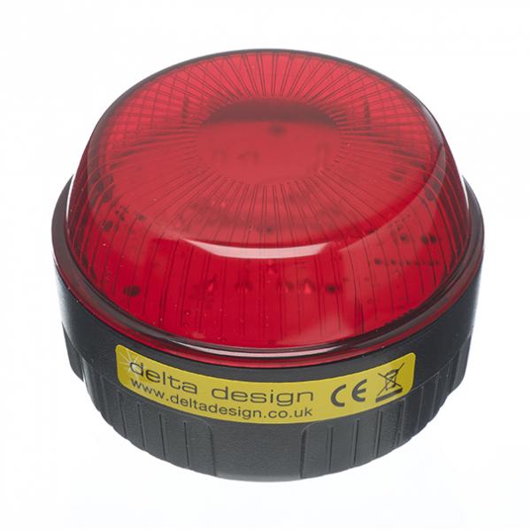 Europa Low Profile Xenon Beacon 10-100vDC 20 - 72V DC V AC Red