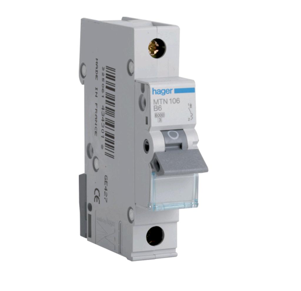 Hager 6Amp S/P B