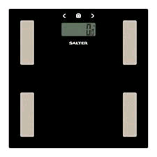 Salter Slim Glass Analyser Bathroom Scales (Weight,Fat,Water & Body Mass Index) 