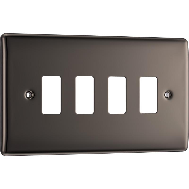 BG 4g Grid Face Plate Black Nickel (New Type)