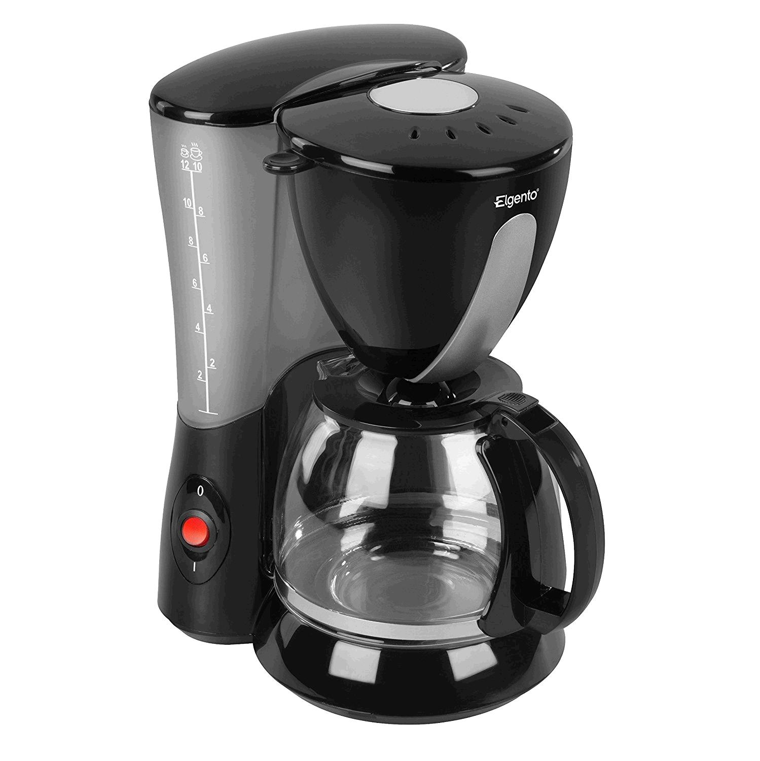 Elgento 10 Cup Coffee Maker c/w Anti-Drip Feature 750w Black 