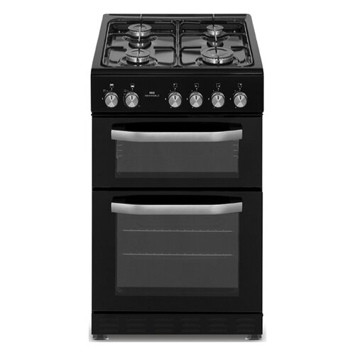New World MWMID53GB Twin Cavity & Hob Gas Cooker Black H900 W498 D610 